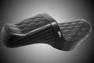 Preview: LePera, TailWhip 2-Personen-Sitzbank. Double-Diamond-Muster, schwarz